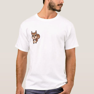 Cute Brown Squirrel Cartoon T-Shirt