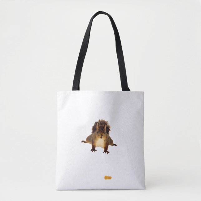 Cute brown squirrel in snow tote bag (Front)