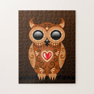 Cute Brown Sugar Owl Jigsaw Puzzle