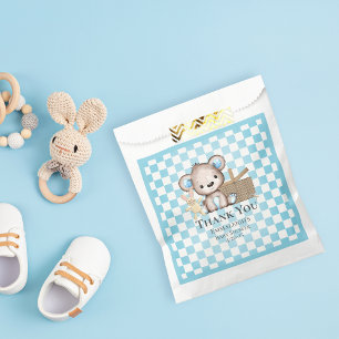 Cute Brown Teddy Bear Picnic Baby Shower Favour Bags