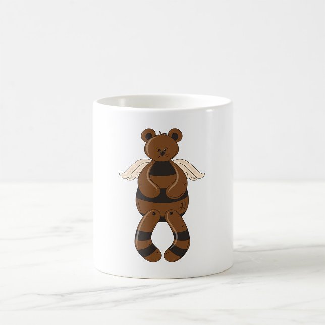 Cute Brown Teddy Bear with Angel Wings  Coffee Mug (Creator Uploaded)