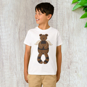 Cute Brown Teddy Bear with Angel Wings  T-Shirt