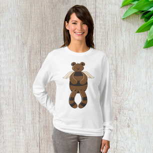Cute Brown Teddy Bear with Angel Wings  T-Shirt