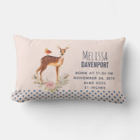 Cute Brown Watercolor Deer Rustic New Baby