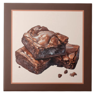 Cute brownie bakery business home crafting tile