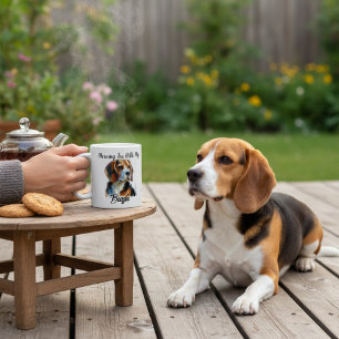 Cute BROWNS/ Whites Morning Tea Beagle Coffee Mug