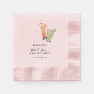 Cute Brunch and Bubbly Bridal Shower Paper Napkin