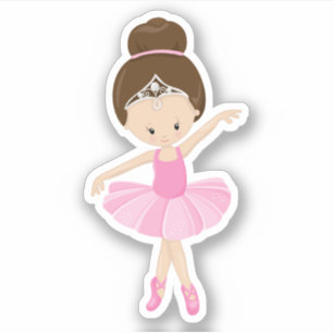 Cute Brunette Ballerina Girl
