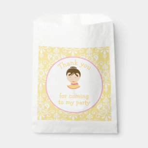 Cute Brunette Ballerina 'I went to' Favour Bags