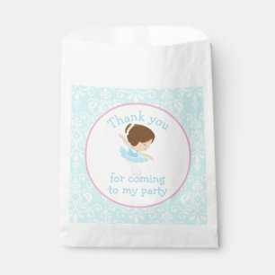Cute Brunette Ballerina 'I went to' Favour Bags