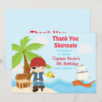 Cute Brunette Pirate Eye Patch Boy Birthday Party