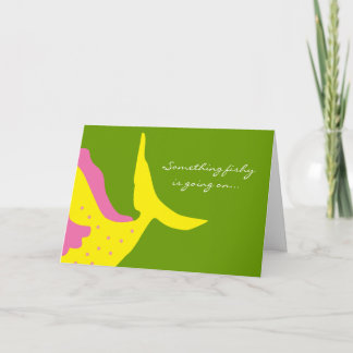 Cute Bubble Fish Christmas Greeting Card