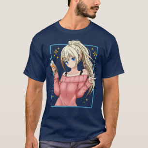 Cute Bubble Tea Anime Girl Kawaii Japanese Premium T-Shirt
