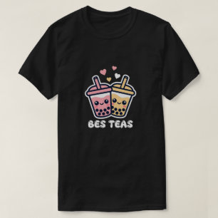 Cute Bubble Tea Bes Teas Best Friends Boba Heart  T-Shirt