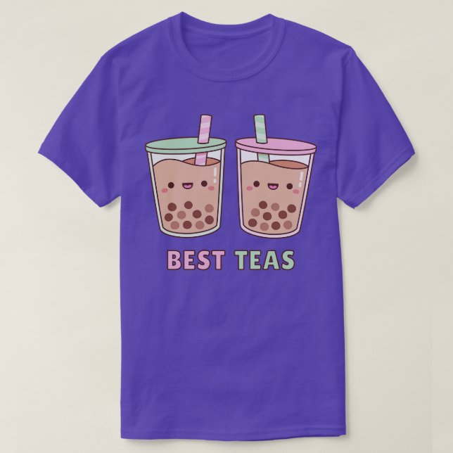 Cute Bubble Tea Best Teas Pun T-Shirt (Design Front)