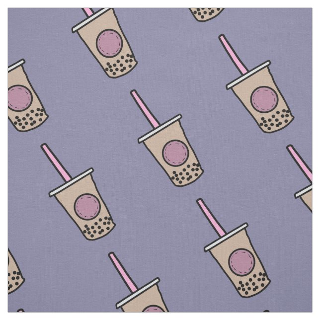 Cute bubble tea fabric (Swatch)