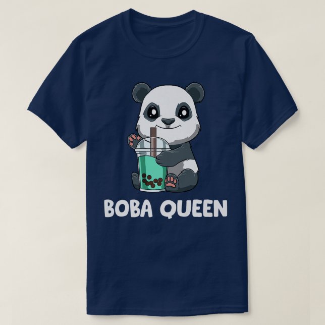 Cute Bubble Tea Panda Boba Queen  765 T-Shirt (Design Front)