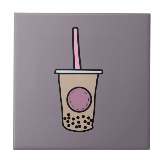 Cute bubble tea tile (Front)