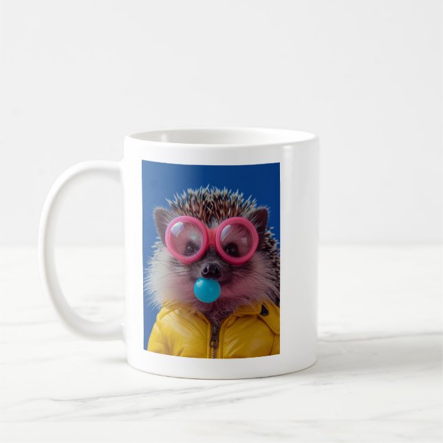 Cute Bubblegum Hedgehog Be Kind Motivational Coffe Coffee Mug (Left)