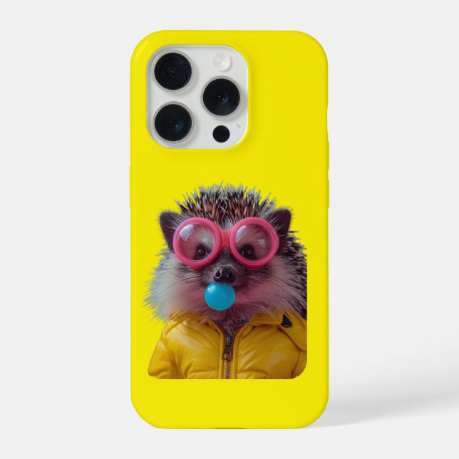 Cute Bubblegum Hedgehog Be Kind Yellow Phone Case (Back)