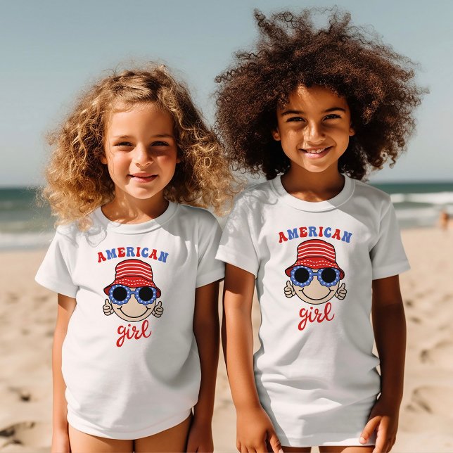 Cute Bucket Hat American Girl T-Shirt (Creator Uploaded)