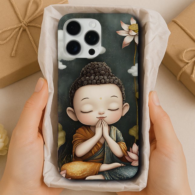 Cute Buddha Art Peaceful Zen Meditation Design Case-Mate iPhone Case (Creator Uploaded)