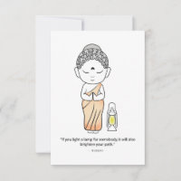 Cute Buddha With A Lamp