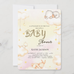 Cute Budget Baby Shower Invitation