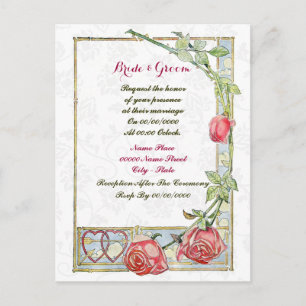 cute budget wedding  invitation, invitation postcard