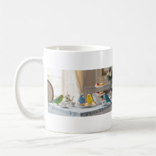 Cute Budgies High Tea Party Parakeet Lover Gift Coffee Mug