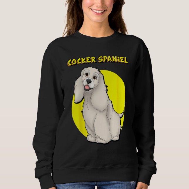 Cute Buff Cocker Spaniel Sweatshirt (Front)