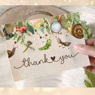 Cute Bug & Caterpillar Baby Shower  Thank You Card