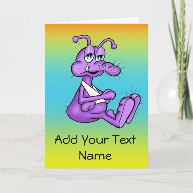 Cute Bug Insect Get Well Card (Front)