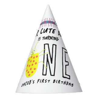 Cute Bug Worm Buttefly Kids 1st Birthday Party  Hat