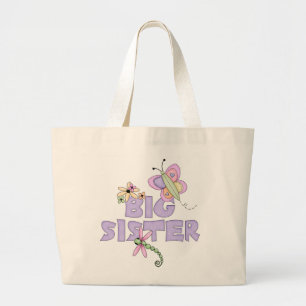 Cute Bugs Big Sister Large Tote Bag