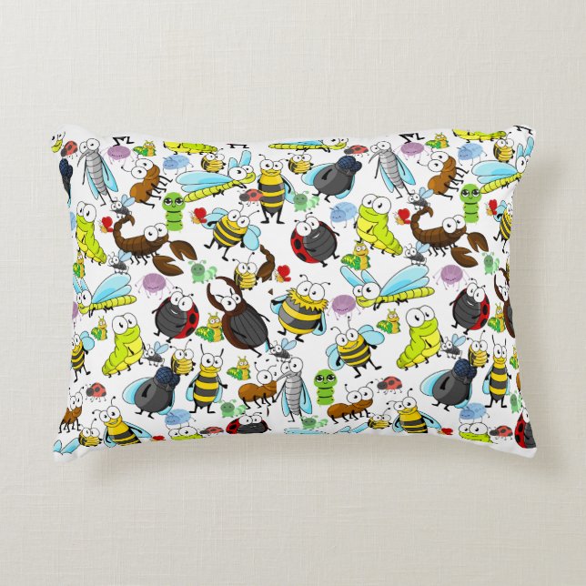 Cute Bugs Decorative Cushion (Front)
