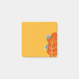 Cute Bugs Eat Autumn Leaf Post-it Notes
