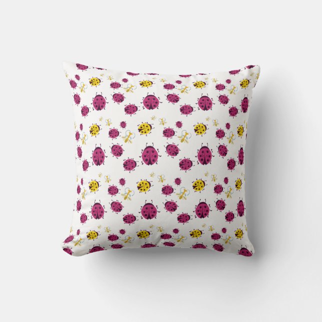 Cute Bugs Pattern Cushion (Front)