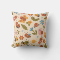 Cute Bugs Pattern Woodland insects for kids