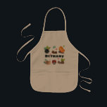 Cute Bugs Personalised Kids Gardening Kids Apron<br><div class="desc">Cute and colourful bugs surrounds their name on personalised kids gardening apron.</div>