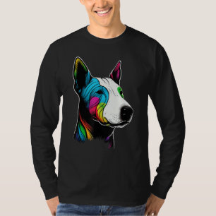 Cute Bull Terrier Dog on Bull Terrier  3 T-Shirt