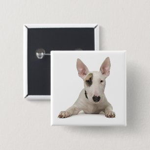 Cute Bull Terrier Puppy Dog Lover Fur Mama Love 15 Cm Square Badge
