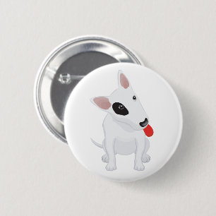 Cute Bull Terrier Puppy Dog Lover Fur Mama Love 6 Cm Round Badge