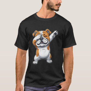 Cute Bulldog Art For Men Women Kids English Bulldo T-Shirt