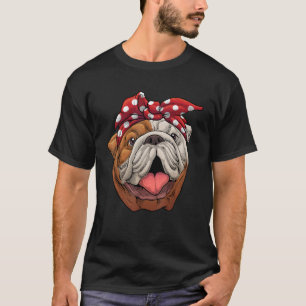 Cute Bulldog Art For Men Women Kids English Bulldo T-Shirt
