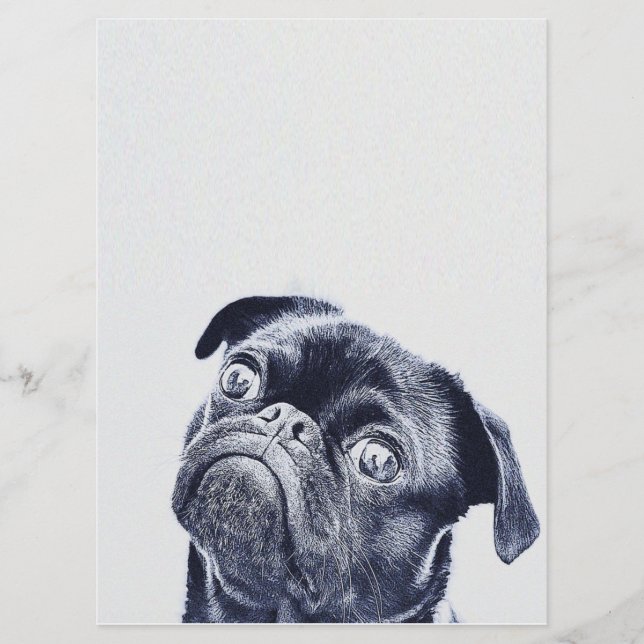 Cute Bulldog Artwork | Bulldog Lover Gift Menu (Front)