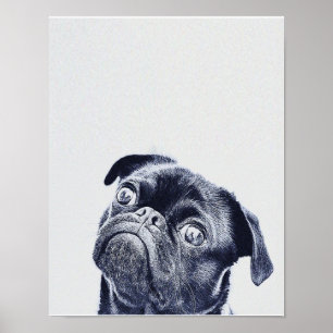 Cute Bulldog Artwork Bulldog Lover Gift Poster