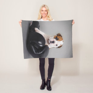 Cute Bulldog Boxer English Bulldog Lover Gift Fleece Blanket