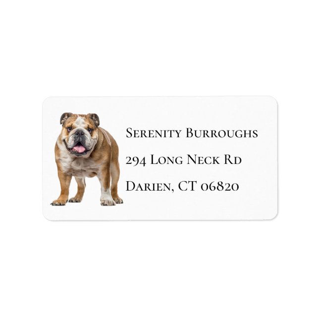 Cute Bulldog Lover Puppy Dog English Bulldogs Mum Label (Front)