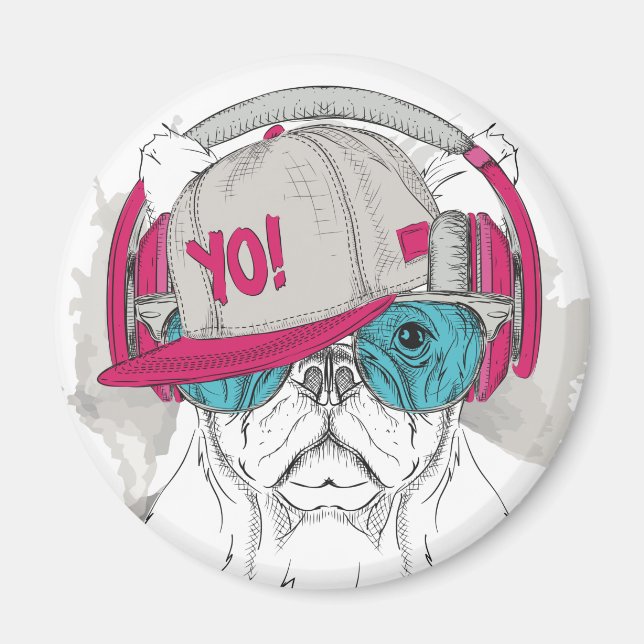 Cute Bulldog Magnet (Front)